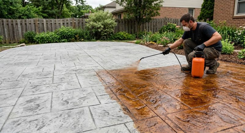 Patio Overlay Installation in Dallas, TX