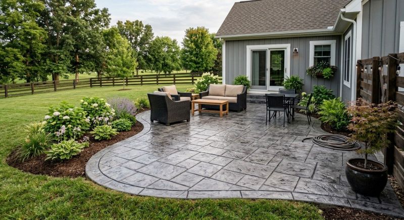 Stamped Concrete Installation in Dallas, TX