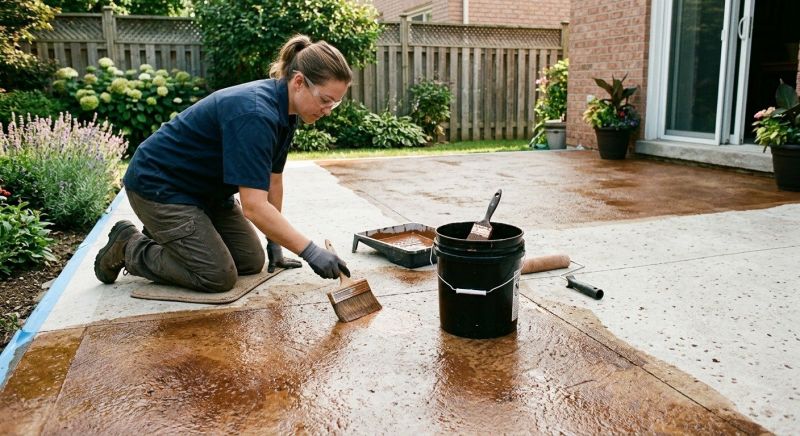 Stamped Concrete Staining in Dallas, TX
