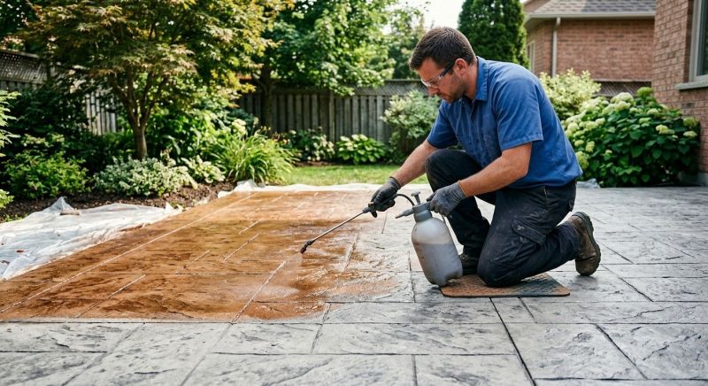 Stamped Concrete Staining in Corpus Christi, TX