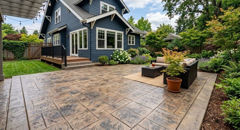 Textured Concrete Installation in Fort Worth, TX